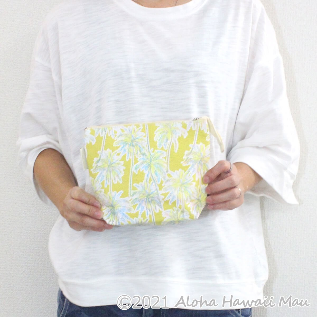 ハワイアン コスメポーチ イエローパーム SoHa Living