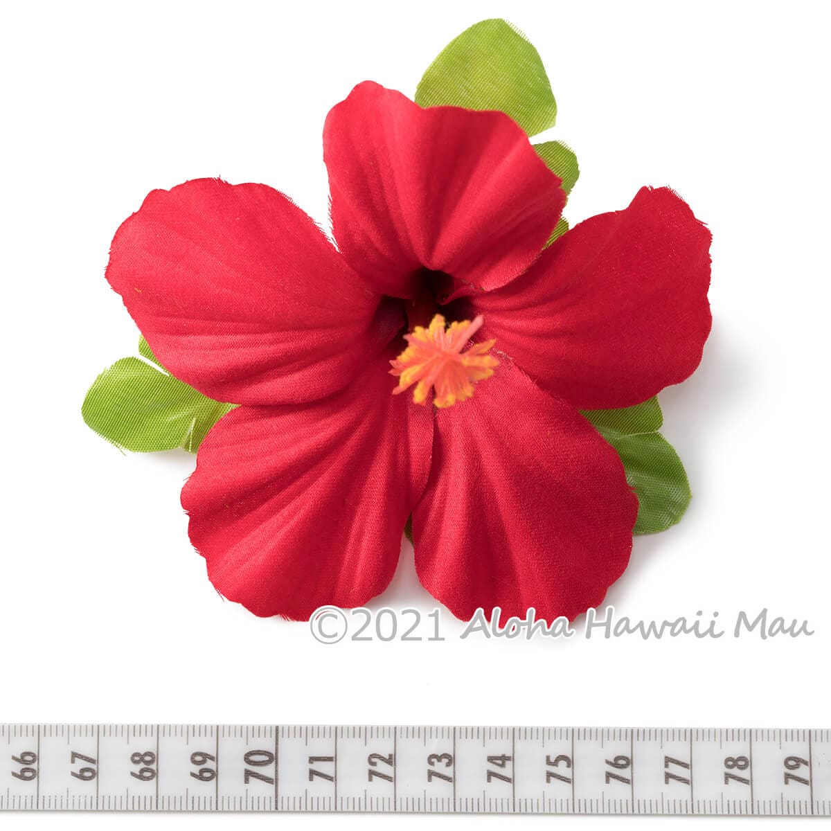 フラダンス 髪飾り ハイビスカス 1P レッド