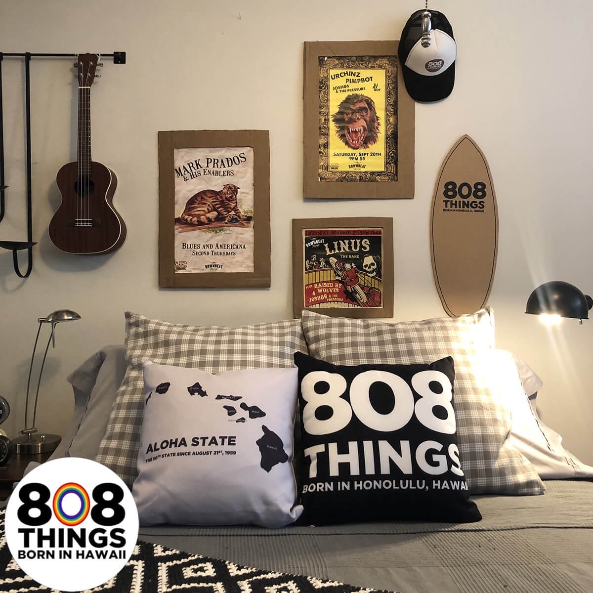 クッション 808THINGS クッション ブルーグレー エイトオーエイトシングス