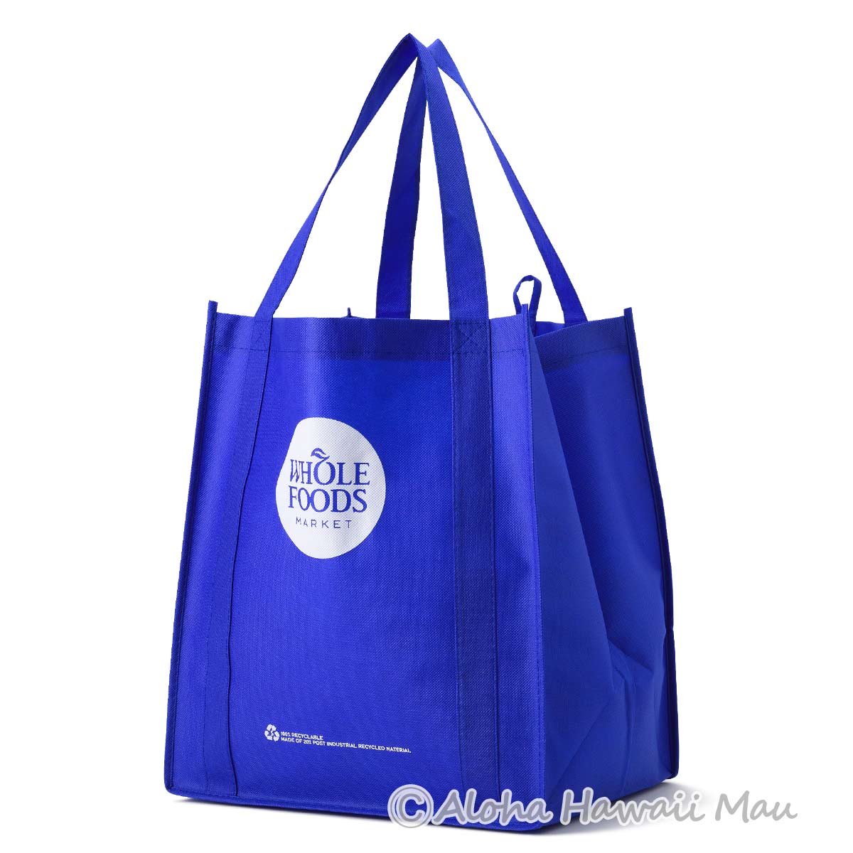ハワイ限定〉ホールフーズマーケット 不織布 エコバッグ ブルー WHOLE