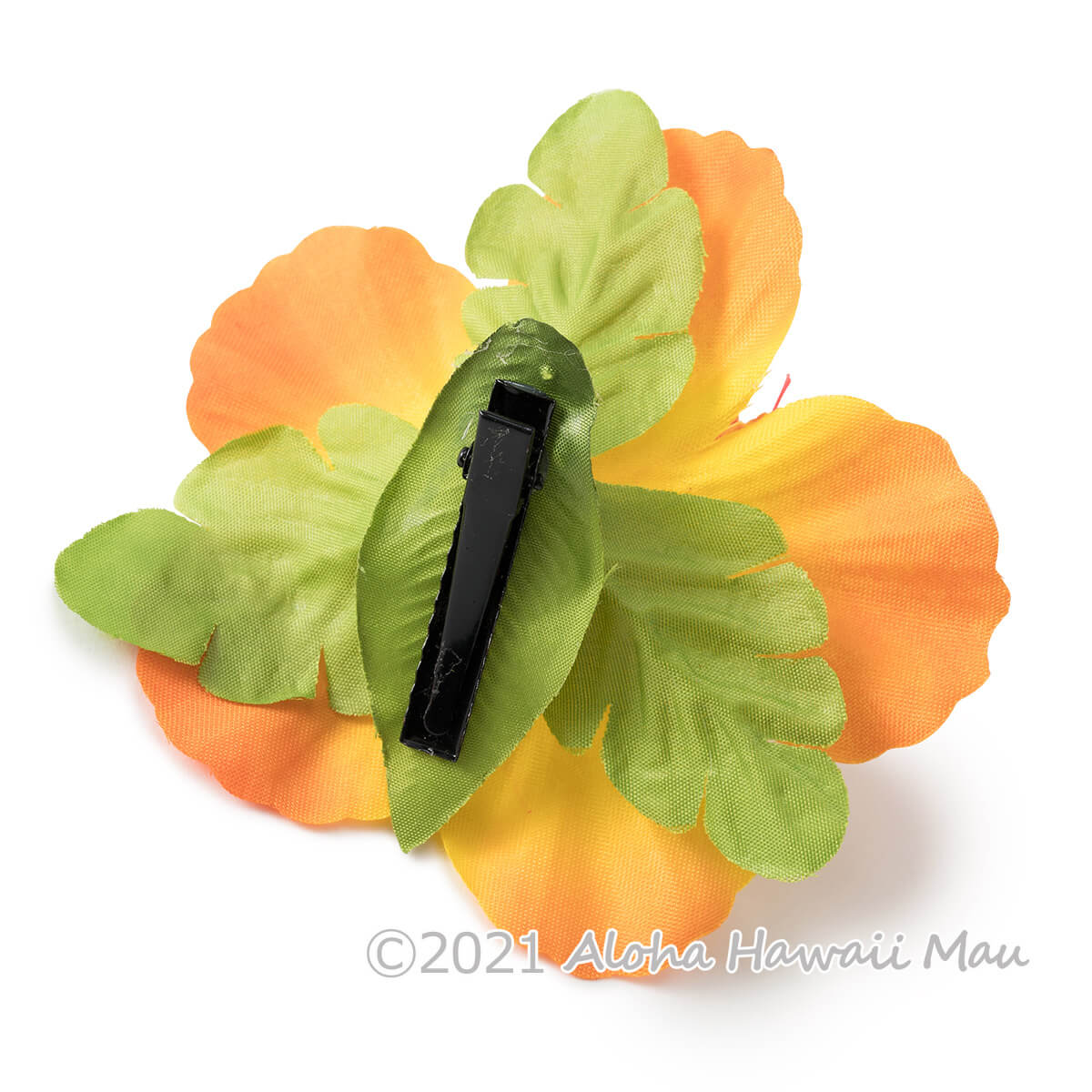 フラダンス 髪飾り ハイビスカス 1P オレンジ