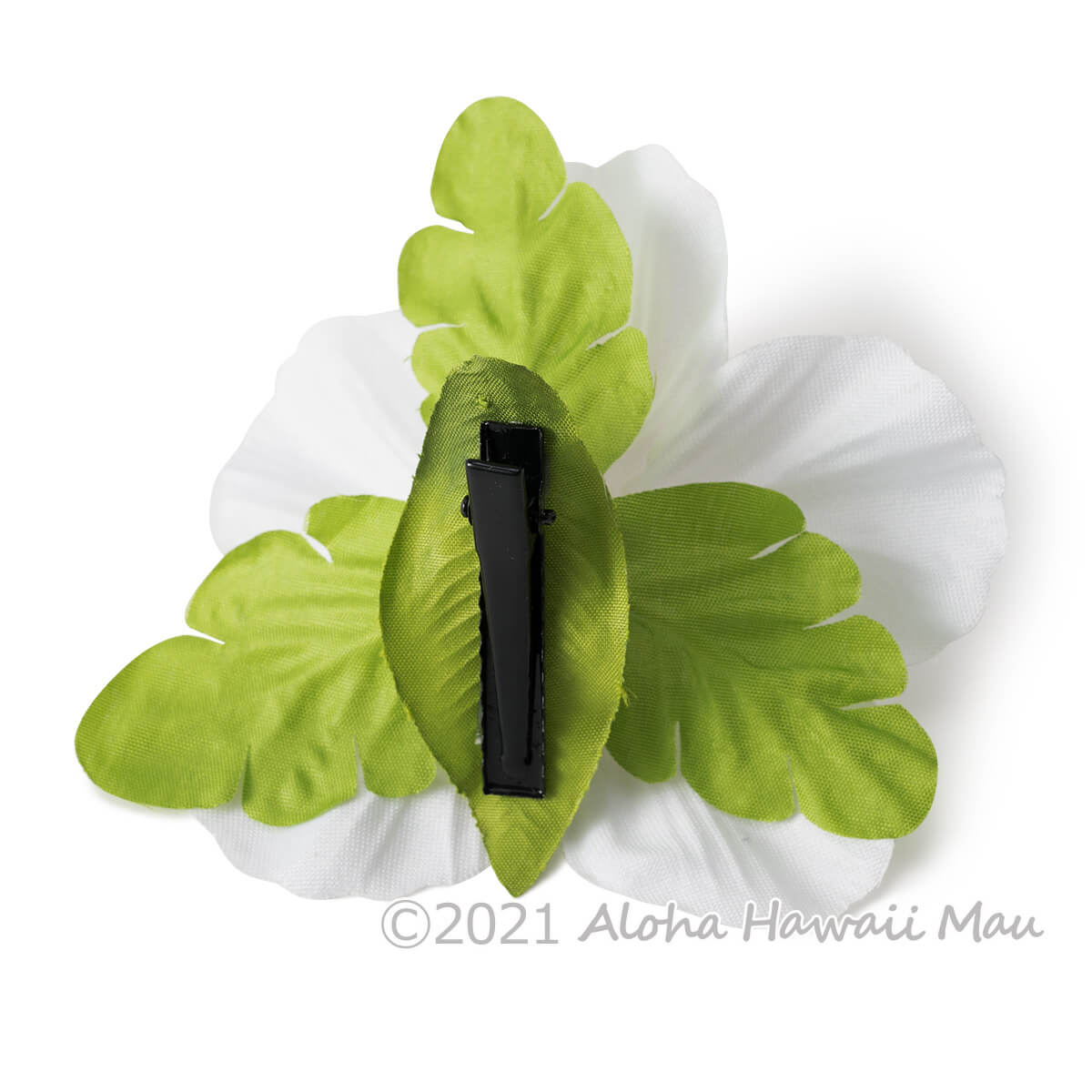 フラダンス 髪飾り ハイビスカス 1P ホワイト