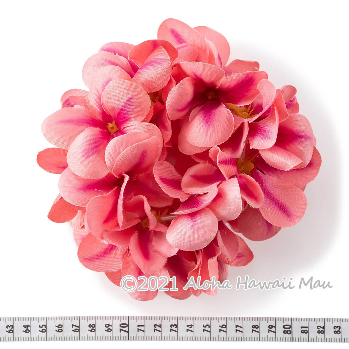 フラダンス ブレスレット アロハ プルメリア ダブル ブレスレット ピーチ