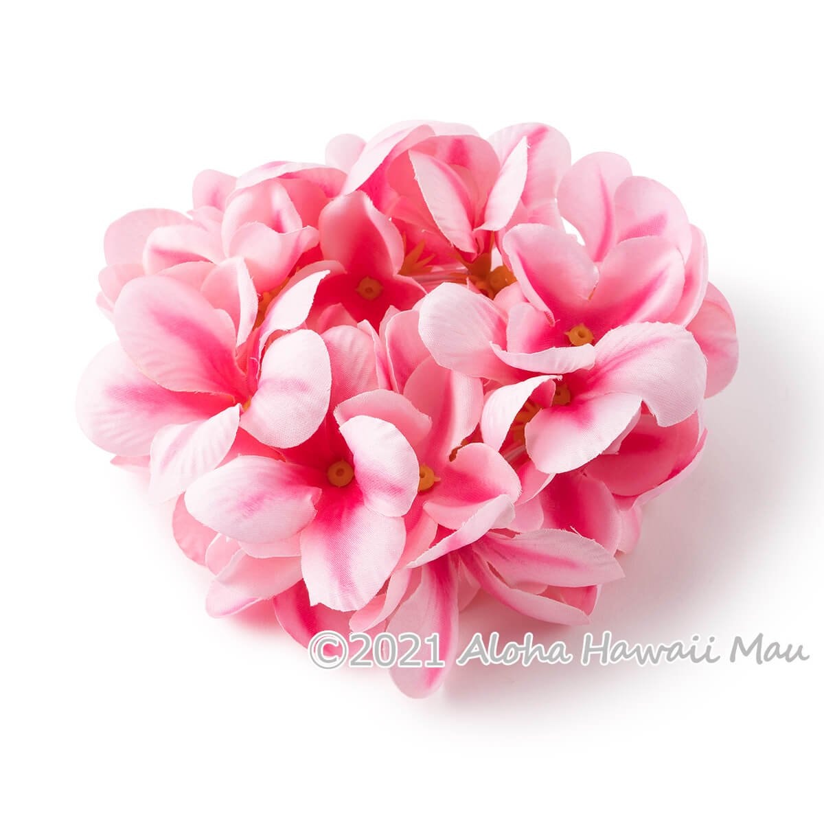 フラダンス ブレスレット アロハ プルメリア ダブル ブレスレット ピンク