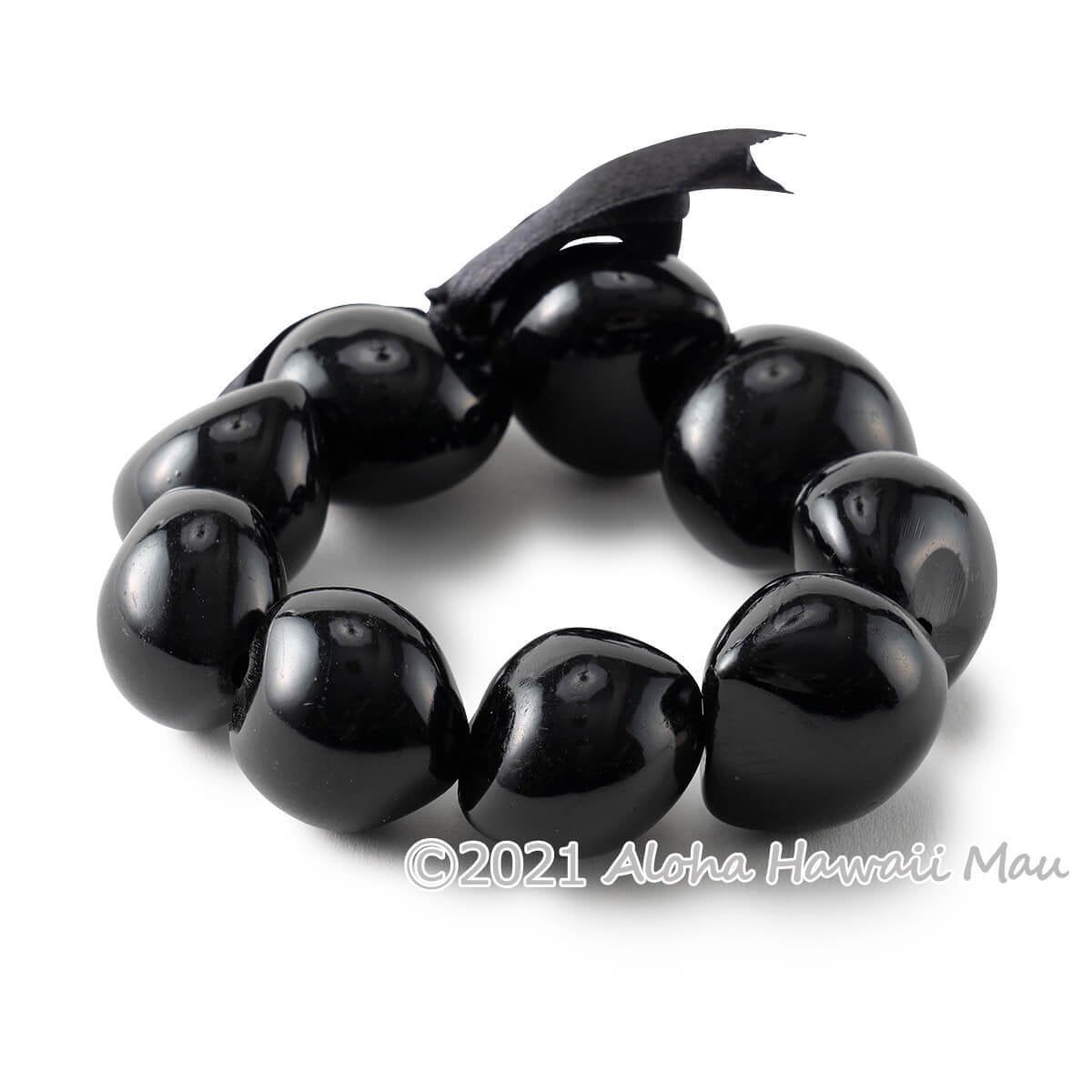 フラダンス ブレスレット ククイ ブレスレット ブラック | フラダンス