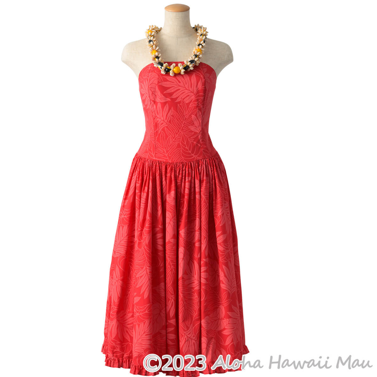 ククイ レイ ハイビスカス ペイント ククイ&カウリーシェル レイ イエロー