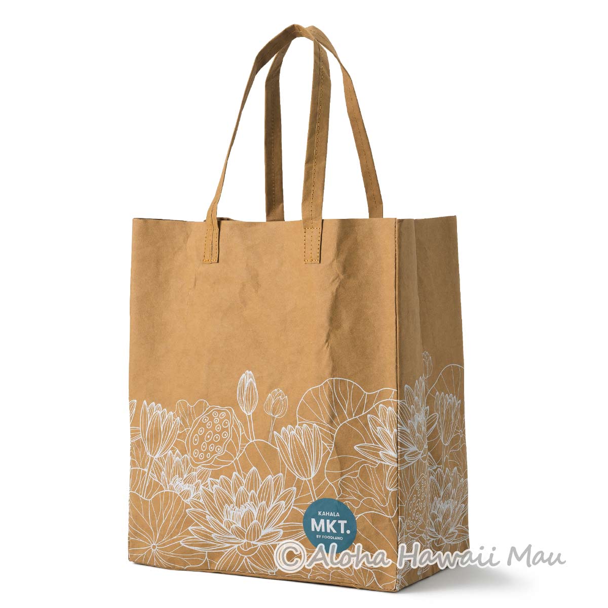 ハワイ限定〉フードランド ペーパーエコバッグ フラワー柄