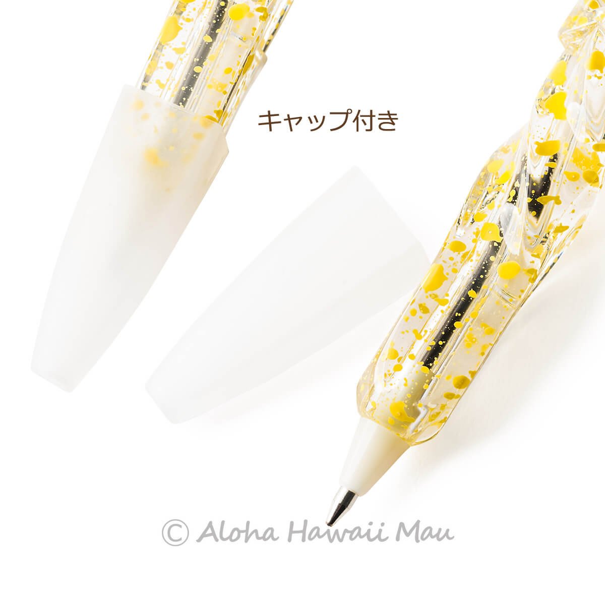 ハワイアンキーホルダー パイナップルチャーム ボールペン付き