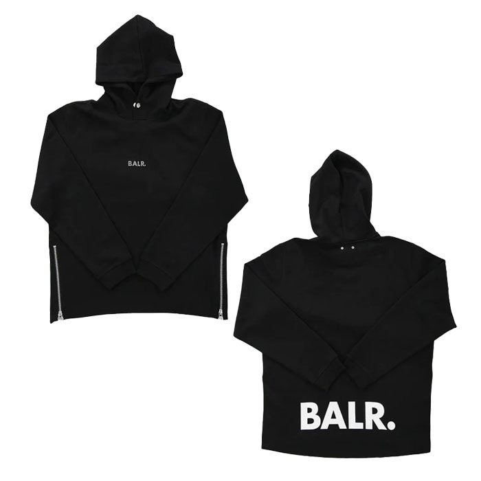 BALR./ボーラー【23AW/日本限定】JP Q-SERIES STRAIGHT CLASSIC BIG LOGO HOODIE BLACK