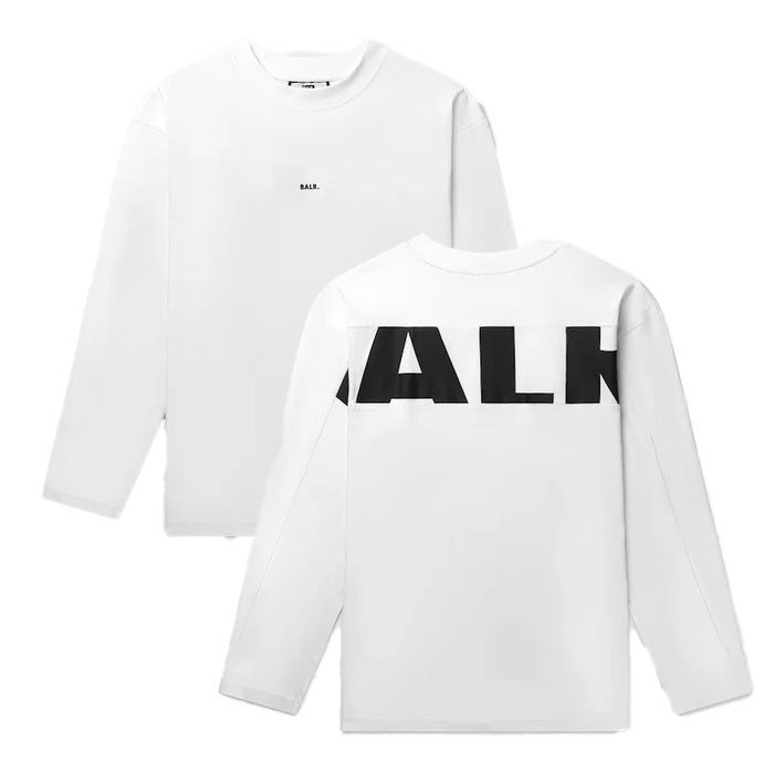 BALR./ボーラー 【日本限定】GAME DAY BOX FIT LONGSLEEVE Bright White/Jet Black