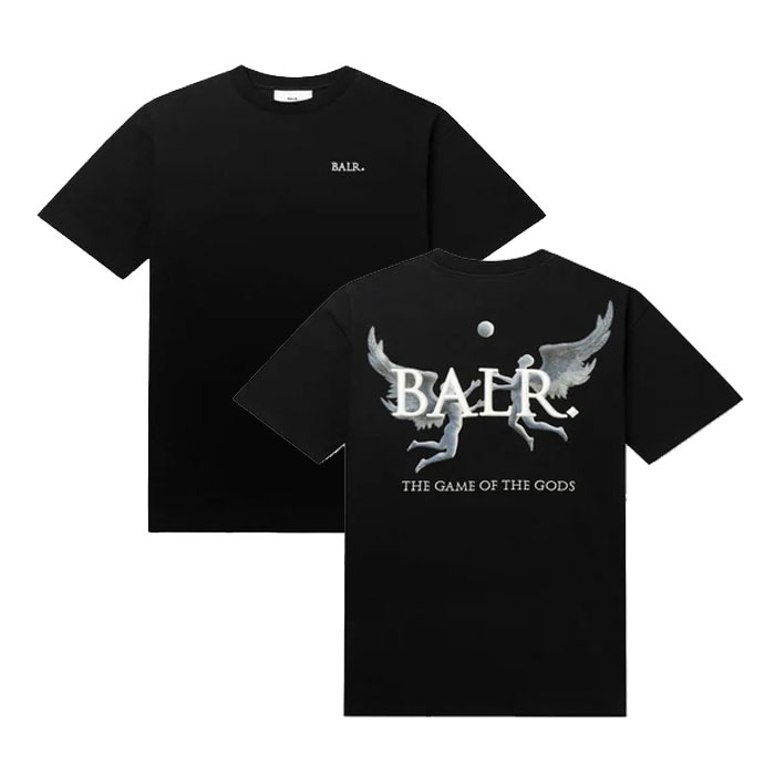 BALR./ボーラー GAME OF THE GODS BOX FIT T-SHIRT JET BLACK