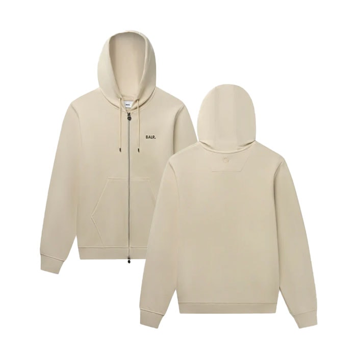 BALR./ボーラー Q-SERIES REGULAR FIT ZIP THROUGH HOODIE WHITE SWAN