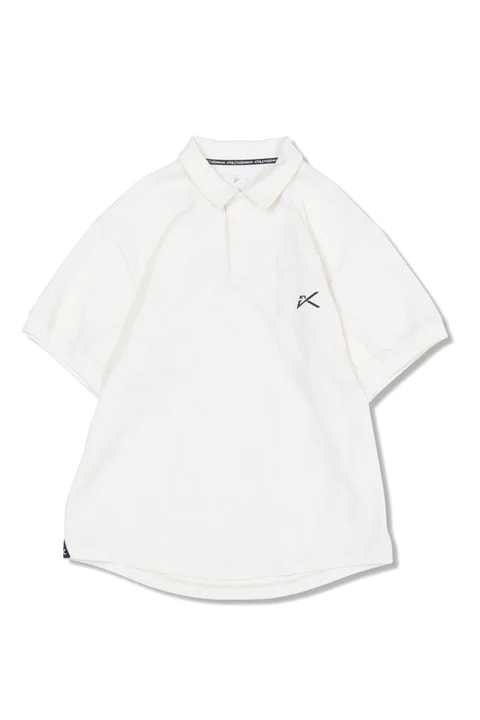 ATHLETADENHAM / WAFFLE POLO OPEN COLLAR