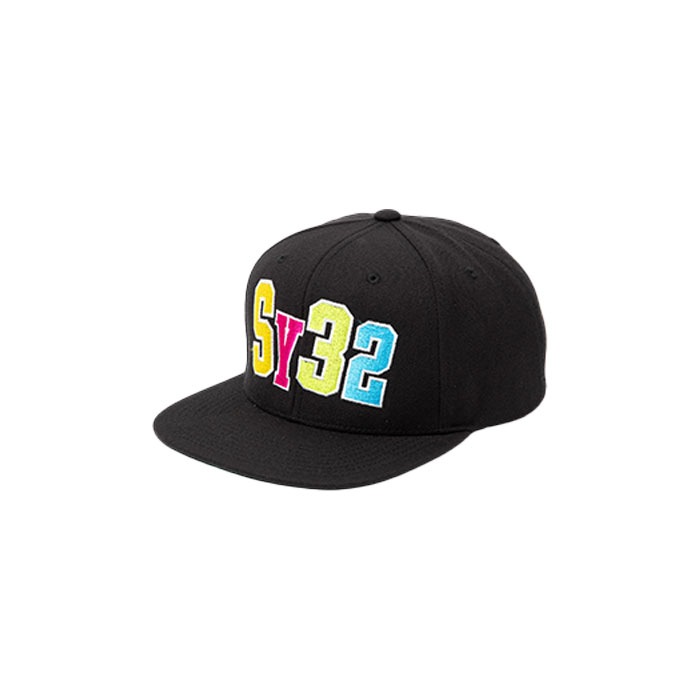 SY32 by SWEET YEARS【2023FW新作】BIG LOGO SNAPBACK CAP 14407 BLACK×MULTI