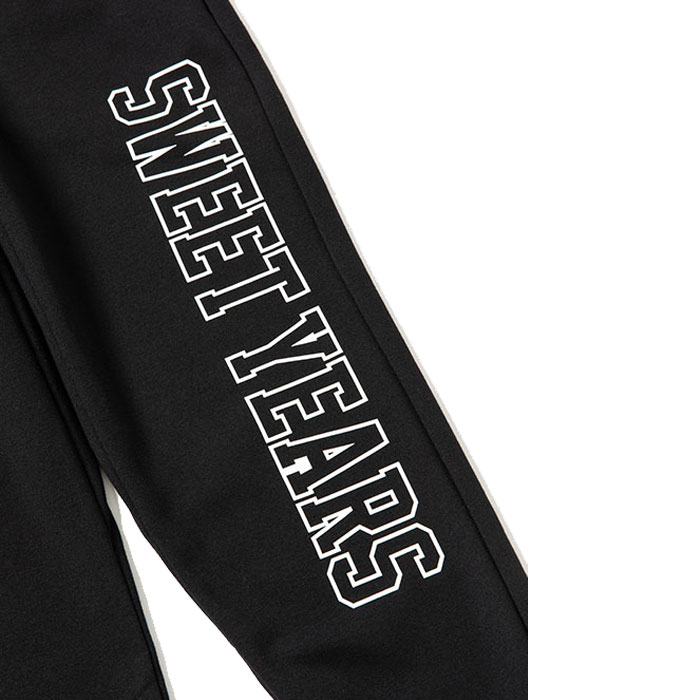 SY32 by SWEET YEARS SIDE LOGO SWEAT PANTS BLACK