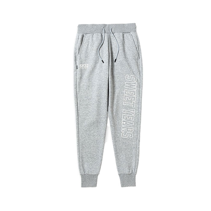 SY32 by SWEET YEARS SIDE LOGO SWEAT PANTSGRAY