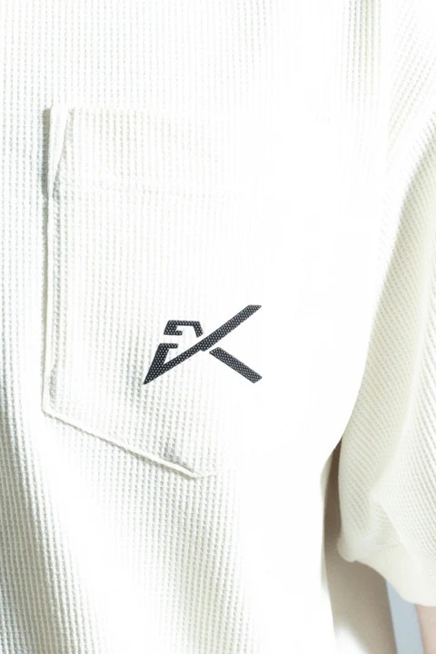 ATHLETADENHAM / WAFFLE POLO OPEN COLLAR