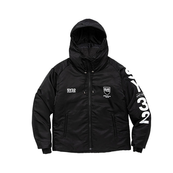 SY32 by SWEET YEARS【2023FW新作】SHIELD LOGO INSULATION JK BLACK