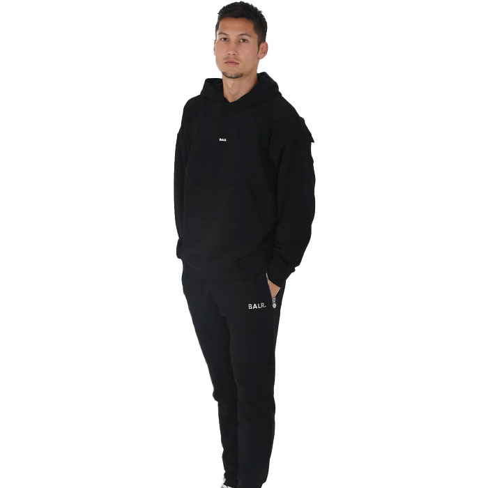 BALR./ボーラー【日本限定】GAME DAY BOX FIT HOODIE Jet Black/Bright White
