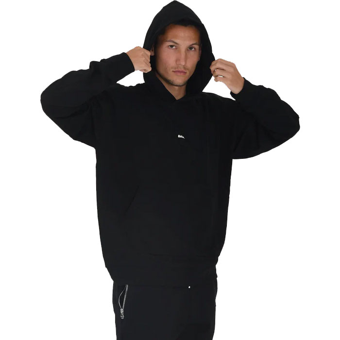 BALR./ボーラー【日本限定】GAME DAY BOX FIT HOODIE Jet Black/Bright White