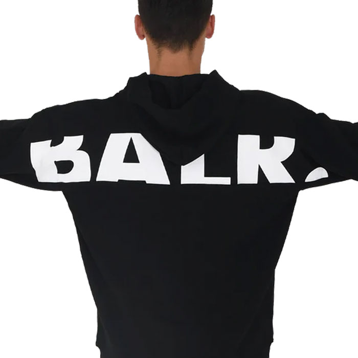 BALR./ボーラー【日本限定】GAME DAY BOX FIT HOODIE Jet Black/Bright White