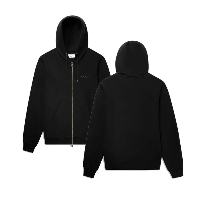 BALR./ボーラー Q-SERIES REGULAR FIT ZIP THROUGH HOODIE JET BLACK