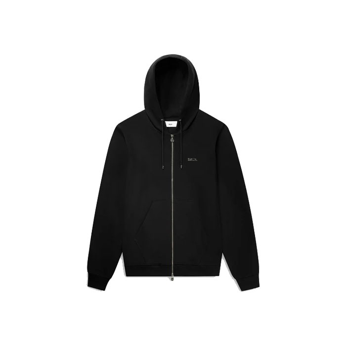 BALR./ボーラー Q-SERIES REGULAR FIT ZIP THROUGH HOODIE JET BLACK