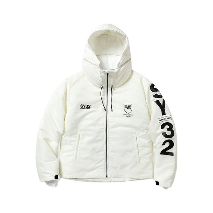 SY32 by SWEET YEARS【2023FW新作】SHIELD LOGO INSULATION JK WHITE