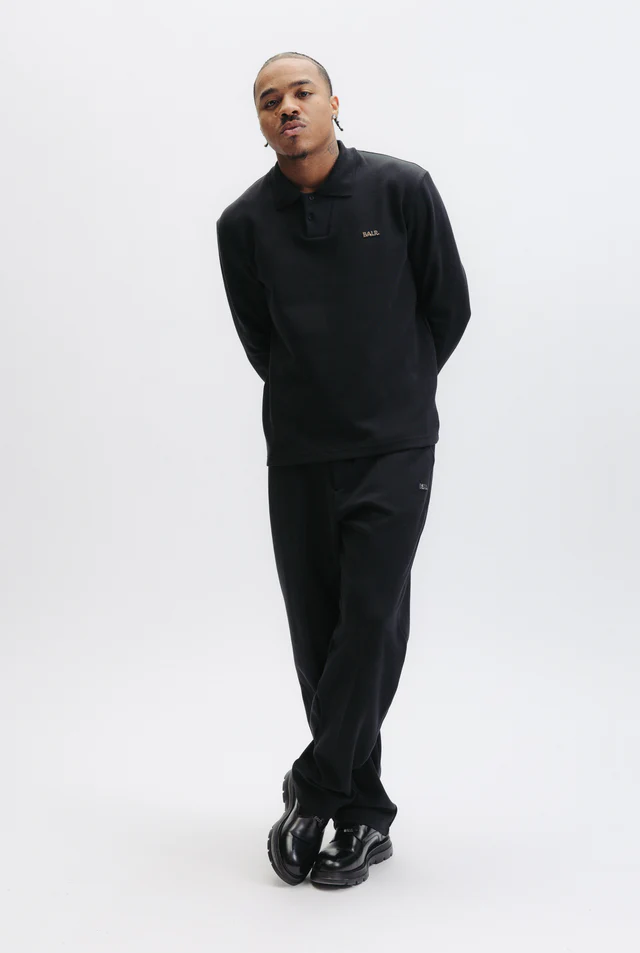 BALR./ボーラー Q SERIES L/S POLO - JET BLACK
