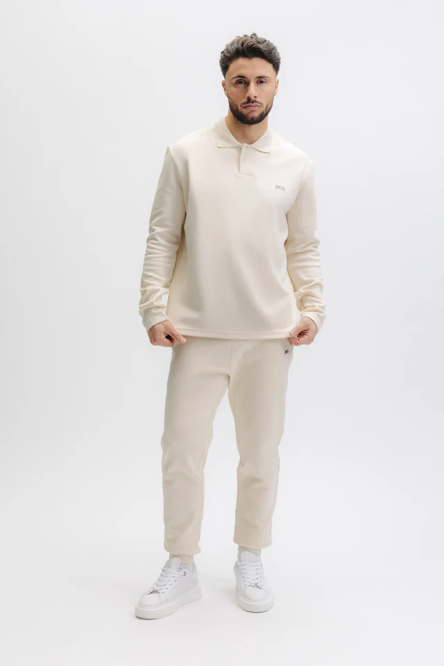 BALR./ボーラー Q SERIES L/S POLO - WHITE SWAN