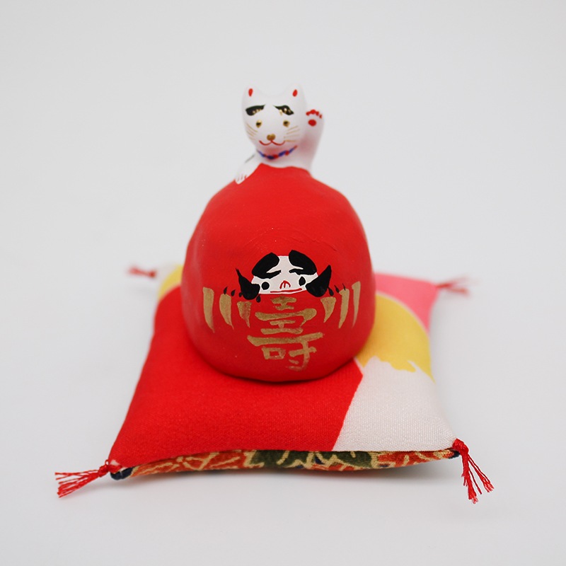 ito張子 だるまにねこ | 住,郷土玩具・人形,張子・つまみ人形 | IKUNAS