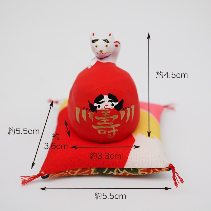 ito張子 だるまにねこ | 住,郷土玩具・人形,張子・つまみ人形 | IKUNAS