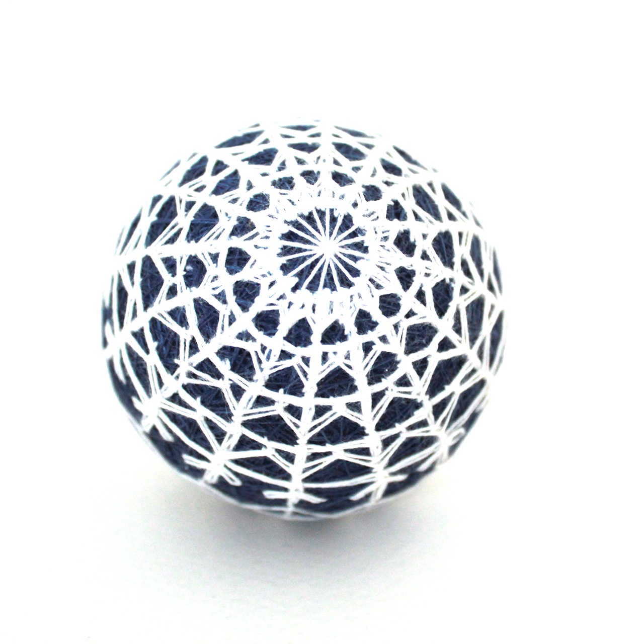 手まりキット 中級編 クロッシュレース（藍色） | 住,郷土玩具・人形