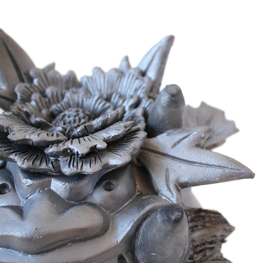 鬼瓦付属波型瓦１基 ミニ鬼瓦 ※一点物 | awajikawara