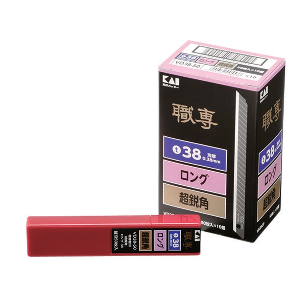 KAI 職専　超鋭角　t38 ロング　カッター　替刃 作業用品,クロス施工用具,ハサミ・カッター,カッターカテゴリーの