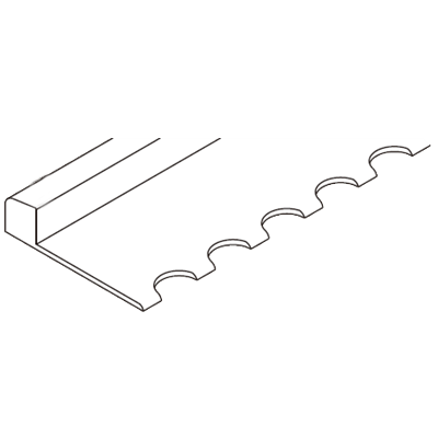 浴室用床シート 部材 あんからプラス用小口隠し見切Ｒ ホワイト[W] フクビ [AKPKR□] L=2000mm 梱包20本入 メーカー直送 浴室床リフォーム専用床材 あんからプラス用部材 「小口隠し