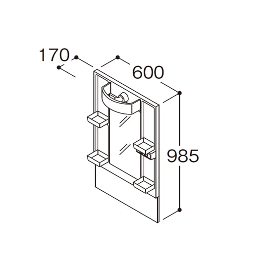 洗面台・洗面化粧台,TOTO Vシリーズ,化粧鏡単体カテゴリーの化粧鏡単体