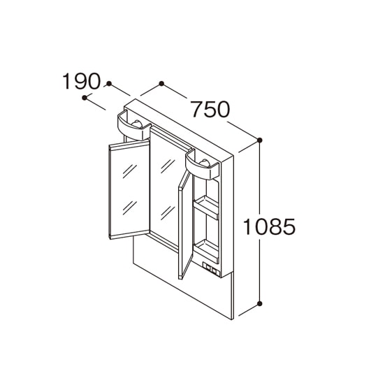 洗面台・洗面化粧台,TOTO Vシリーズ,化粧鏡単体カテゴリーの化粧