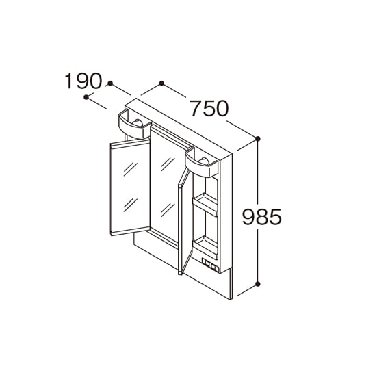 TOTO鏡 浴室鏡】規格サイズ／TOTOの化粧鏡・耐食鏡と同サイズ｜鏡の販売.com
