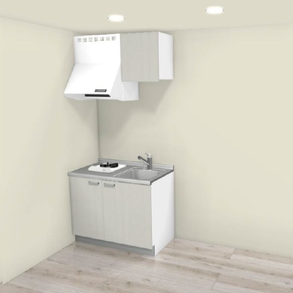 コンパクトキッチン ティオ Tio LixiL 壁付I型 ベーシック W1500mm 間口150cm コンロなし グループ1 リクシル システムキッチン 流し台 フロアユニットのみ コンパクトキッチン ティオ Tio LixiL 壁付I型 トレーボード W1800mm