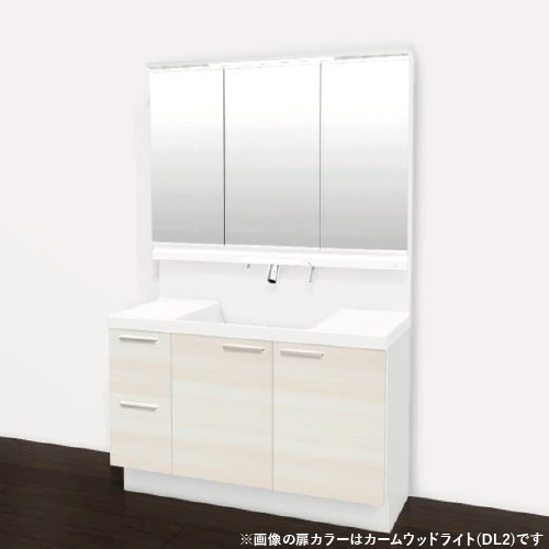 ボードへニッヒ　鏡付き洗面台　新品 TOTO 洗面化粧台 Vシリーズ 600幅 2枚扉タイプ LED照明 二面鏡