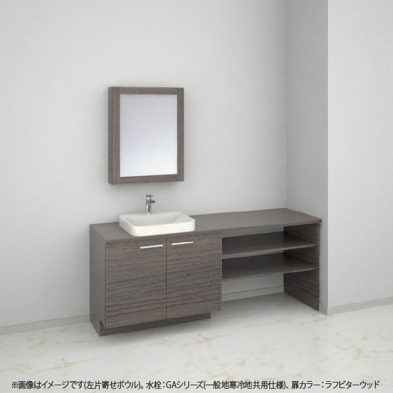 木製キャビネット 洗面台 白 洗面台・洗面化粧台,TOTO ドレーナ<br>木目調キャビネットタイプ
