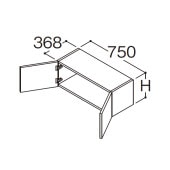 TOTO ���̲����� NEW ���������� ���ե���ӥͥå� ���ǥ��ѥ������륭��ӥͥå� 2���� �ָ�750mm