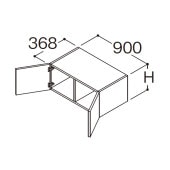 TOTO ���̲����� NEW ���������� ���ե���ӥͥå� ���ǥ��ѥ������륭��ӥͥå� 2���� �ָ�900mm