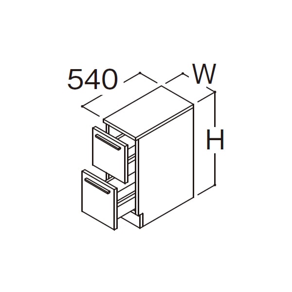 TOTO 洗面化粧台(KEシリーズ) フロアキャビネット 左勝手(Lタイプ) TOTO 洗面化粧台(KEシリーズ) フロアキャビネット 左勝手(L