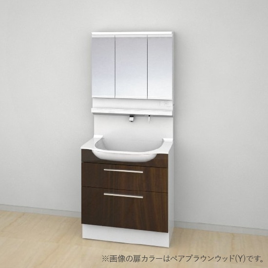 洗面化粧台 3面鏡 W750 未使用品 クリナップ ラクトワ 間口75cm 開きタイプ スタンダード3面鏡