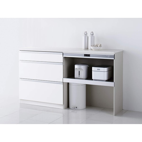 クリナップ システムキッチン ラクエラ カップボード+フロアカウンター コンフォート 間口1200 ハイタイプ 食器棚 メーカー直送 納期約2週間