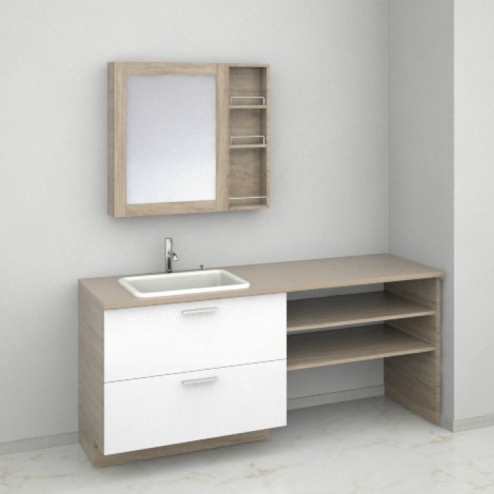 ###TOTO洗面化粧台 ドレーナ セルカホワイト 2段引き出し ハイクラス 陶器製広ふかボウル 左側回避 一般地 間口1200 受注約1週〔GG〕 &frasl;jyusetsu-hills&frasl;cabinet&frasl;03senmen&frasl;toto