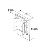 TOTO ���̲����� V���꡼�����ָ�750 ���̶��ڥ����ߥ顼�ʤ� �⤵1085mm��LMPB075A3GDG1G