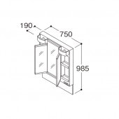 TOTO ���̲����� V���꡼�����ָ�750 ���̶��ڥ����ߥ顼���� �⤵985mm��LMPB075B3GDC1G